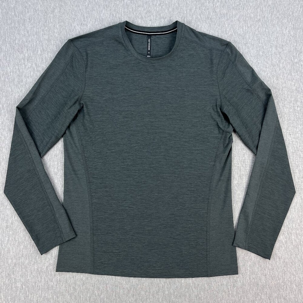 Ten Thousand Versatile Shirt Mens S Long Sleeve Heather Gray Mesh Training Crew